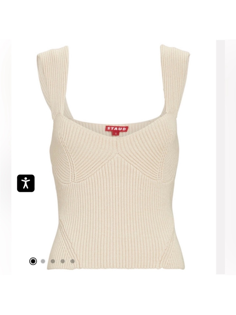 STAUD Kira Knit Bustier Top - Picture 2 of 4